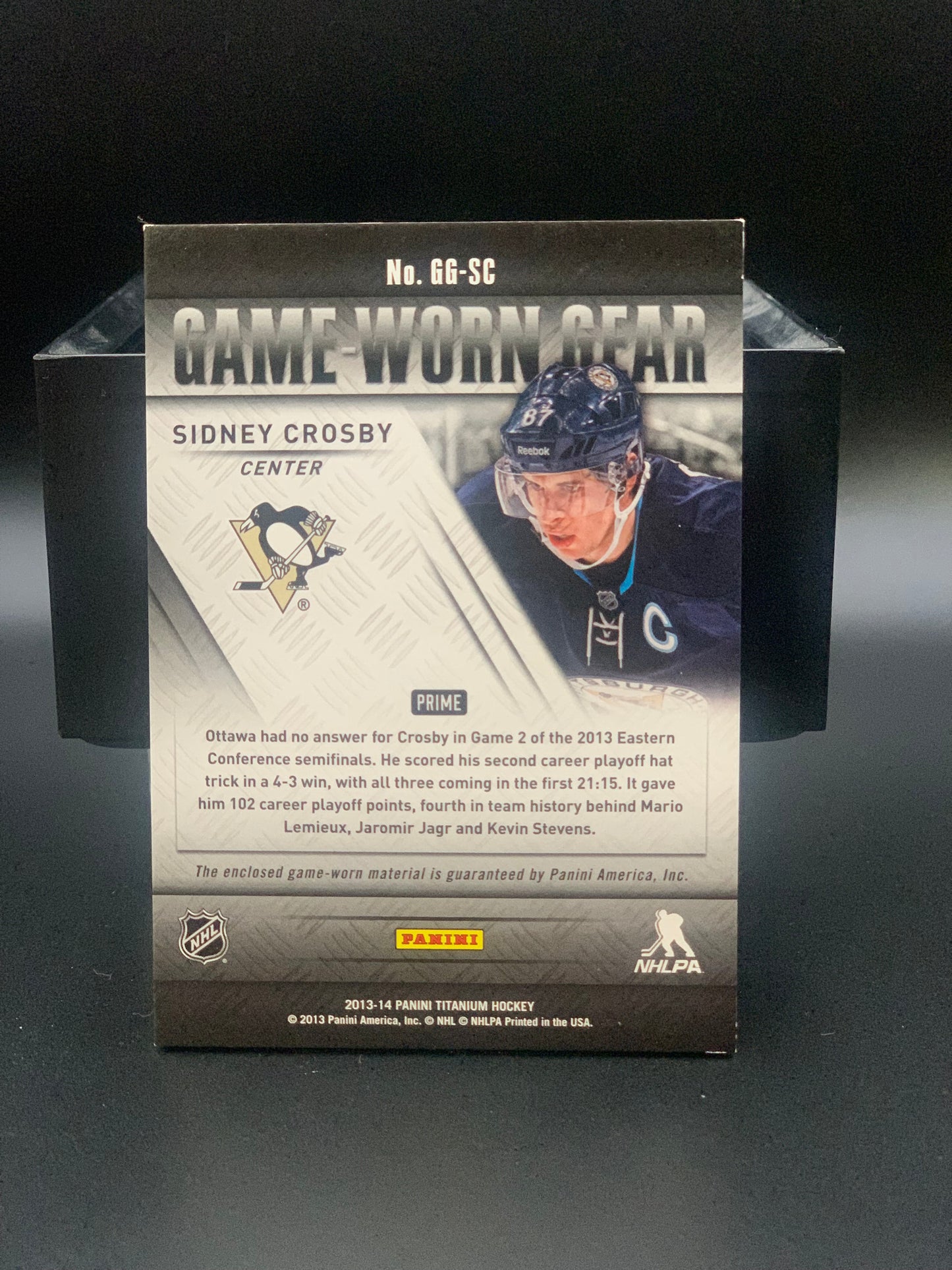 2013 Sidney Crosby Panini Game Worn Gear /50