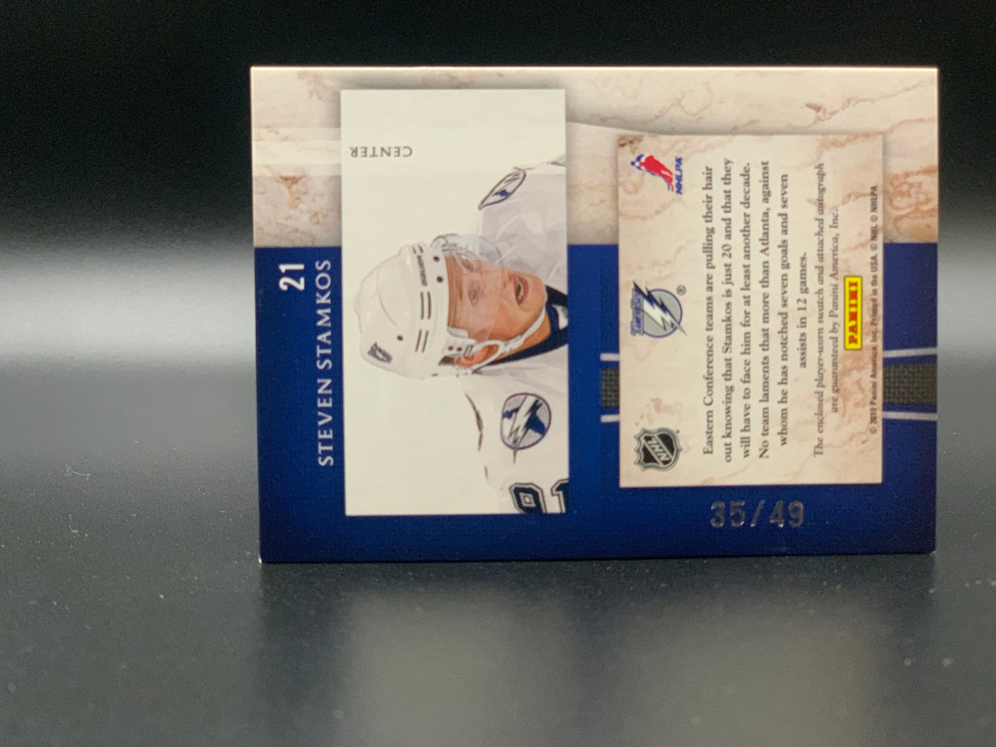 2010 Steven Stamkos Panini Limited Jersey & Auto Card /49