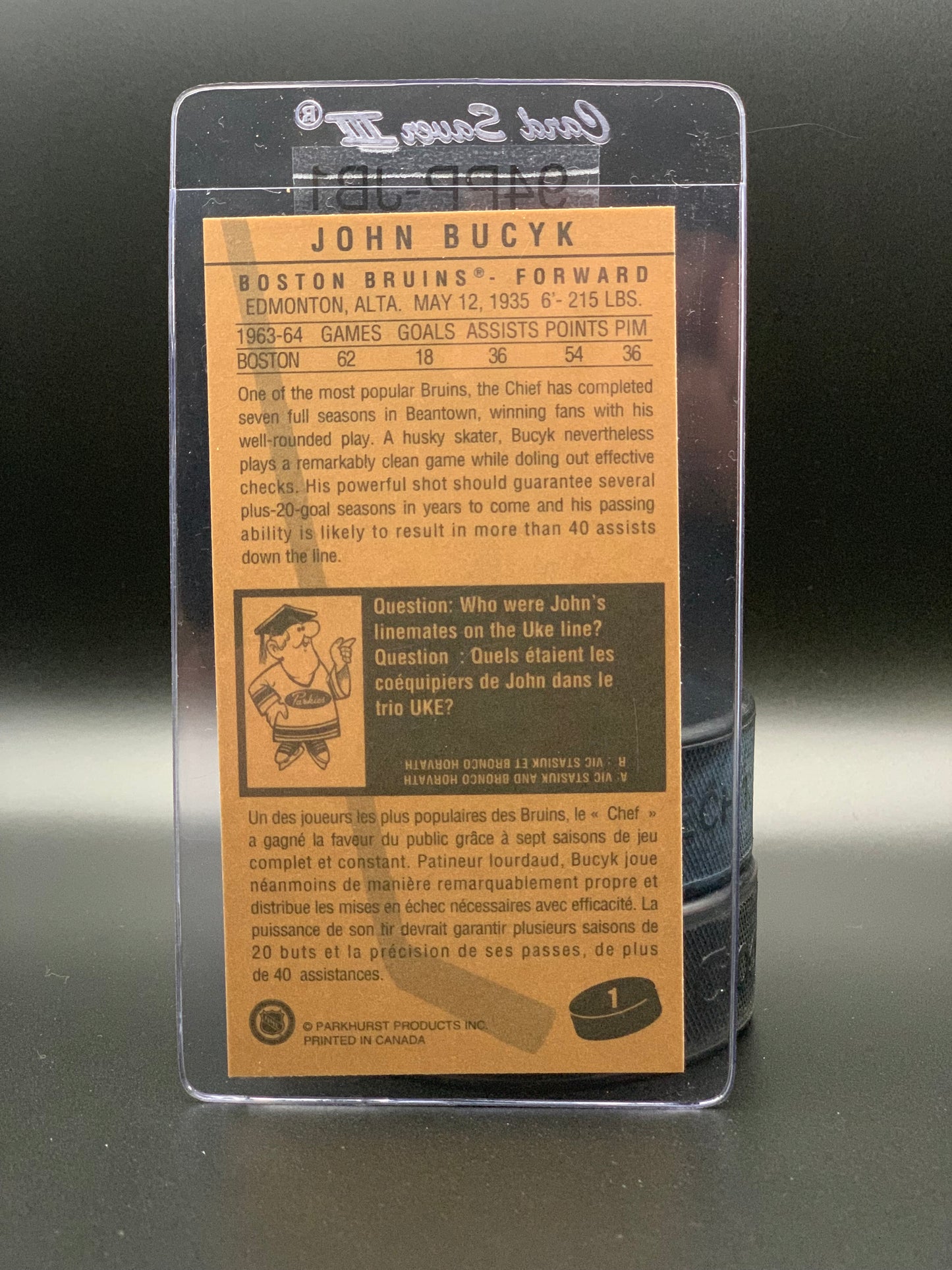 1994 John Bucyk Parkhurst Tall Boy