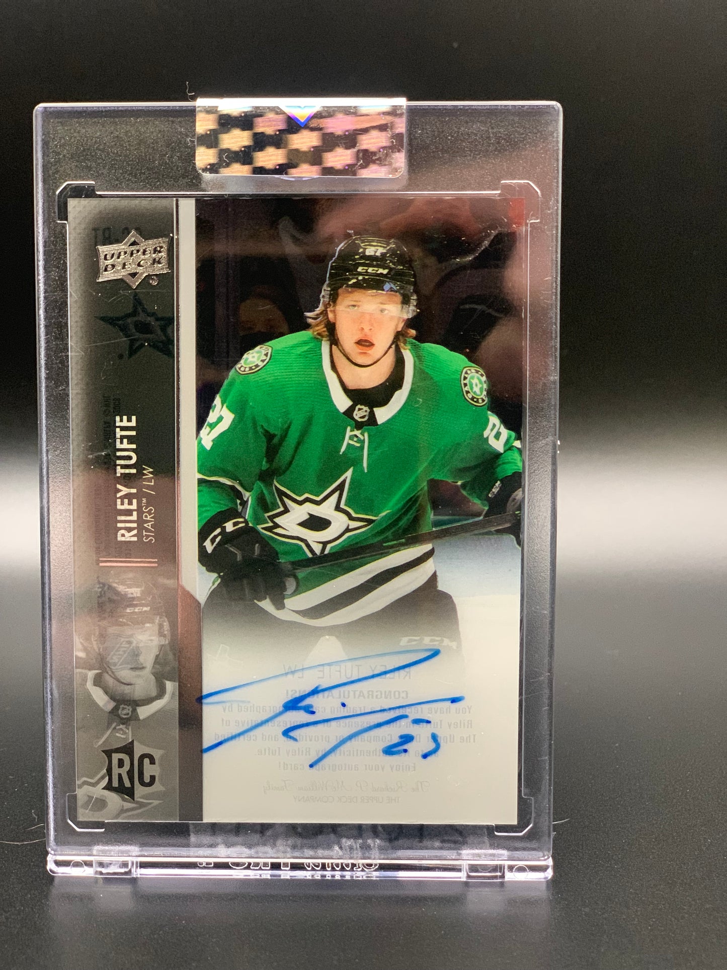 2021 Riley Tufte UD Clear Cut Auto Rookie Card